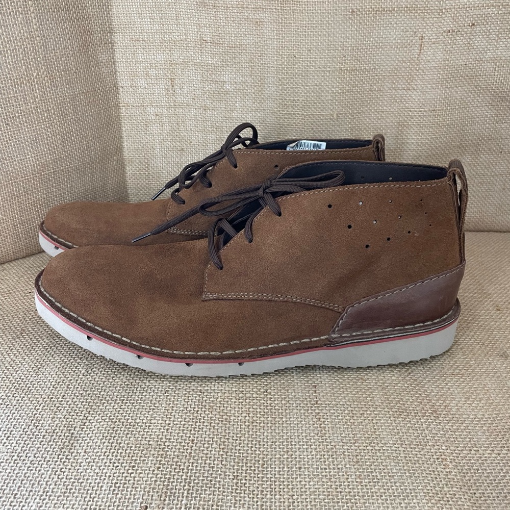 Clarks Capler Mid Brown Suede Daim Martin Men’s Size 12M